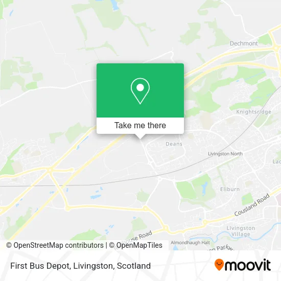 First Bus Depot, Livingston map
