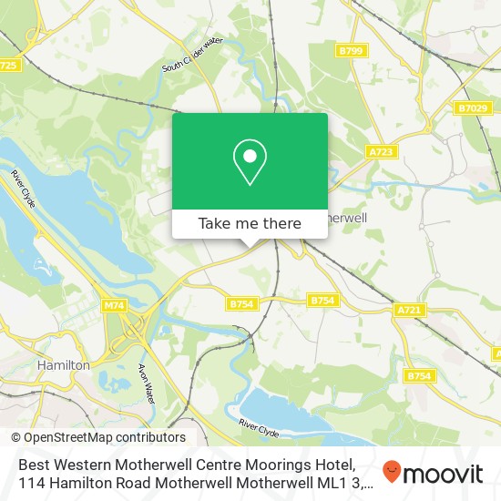 Best Western Motherwell Centre Moorings Hotel, 114 Hamilton Road Motherwell Motherwell ML1 3 map