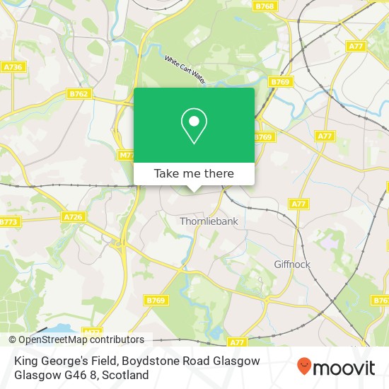 King George's Field, Boydstone Road Glasgow Glasgow G46 8 map