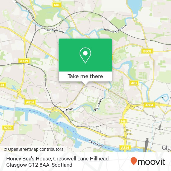 Honey Bea's House, Cresswell Lane Hillhead Glasgow G12 8AA map