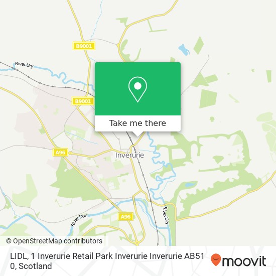 LIDL, 1 Inverurie Retail Park Inverurie Inverurie AB51 0 map