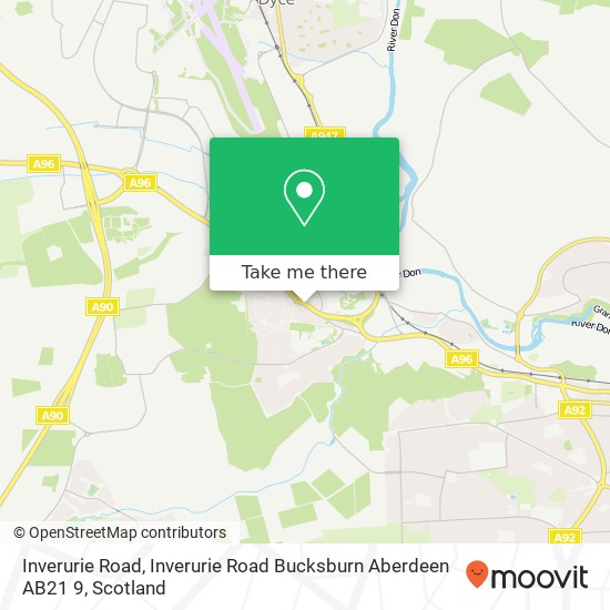 Inverurie Road, Inverurie Road Bucksburn Aberdeen AB21 9 map