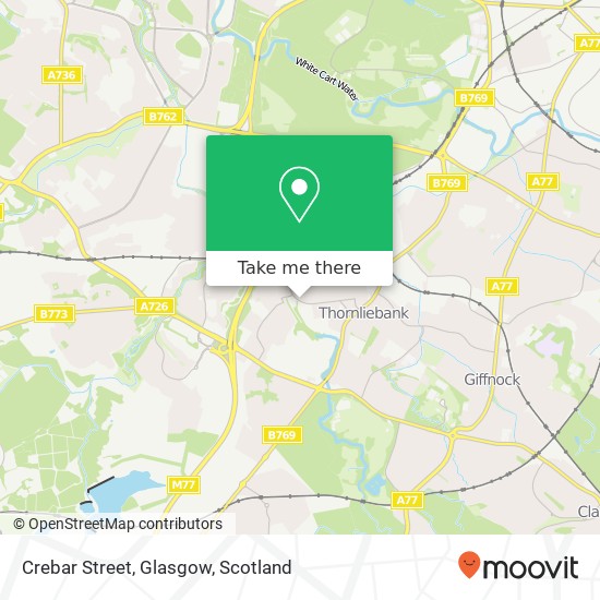 Crebar Street, Glasgow map