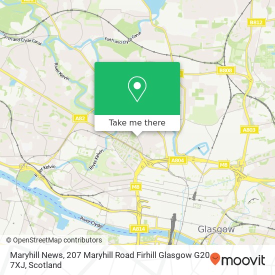 Maryhill News, 207 Maryhill Road Firhill Glasgow G20 7XJ map