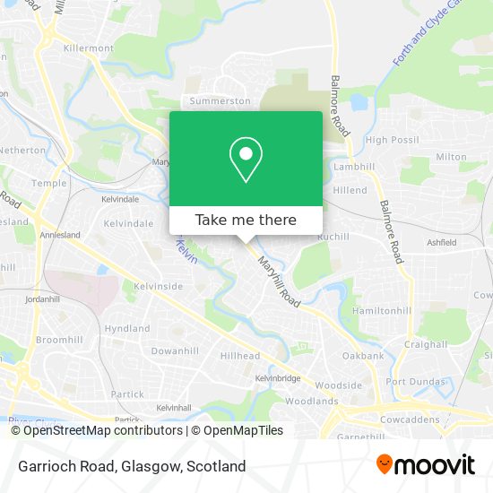 Garrioch Road, Glasgow map