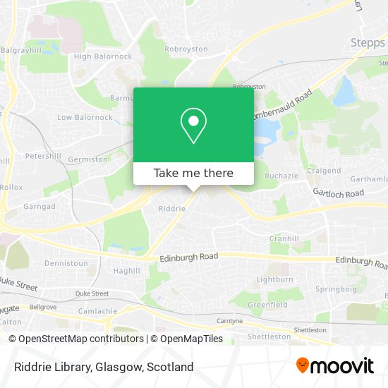 Riddrie Library, Glasgow map