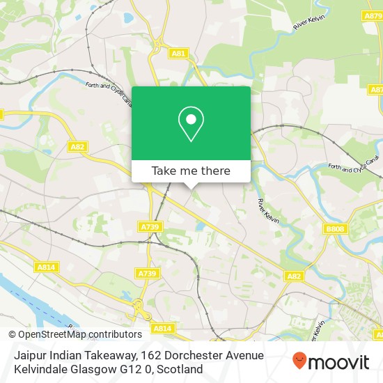 Jaipur Indian Takeaway, 162 Dorchester Avenue Kelvindale Glasgow G12 0 map