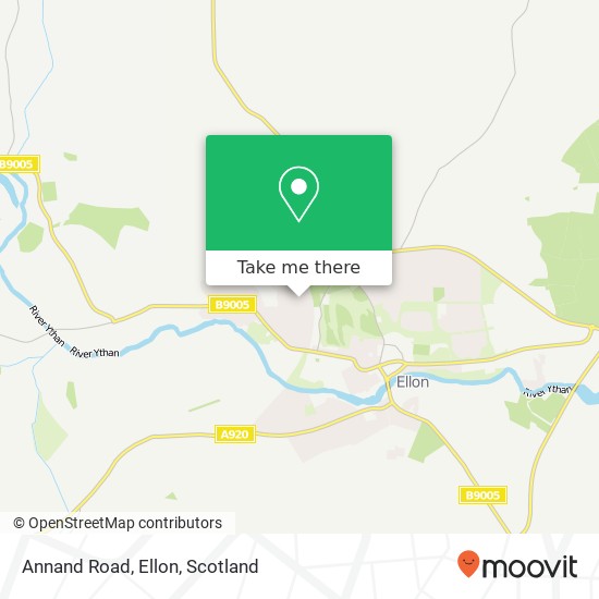 Annand Road, Ellon map