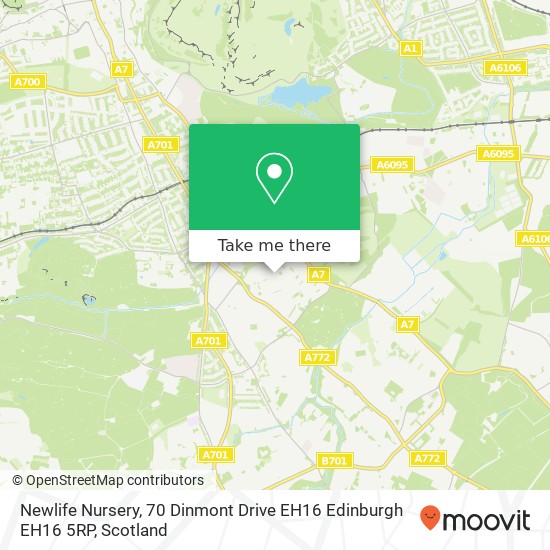 Newlife Nursery, 70 Dinmont Drive EH16 Edinburgh EH16 5RP map