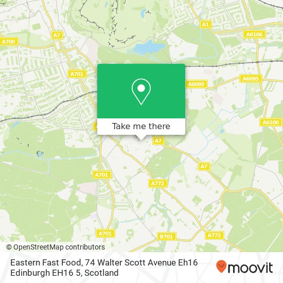 Eastern Fast Food, 74 Walter Scott Avenue Eh16 Edinburgh EH16 5 map