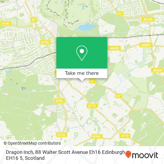 Dragon Inch, 88 Walter Scott Avenue Eh16 Edinburgh EH16 5 map