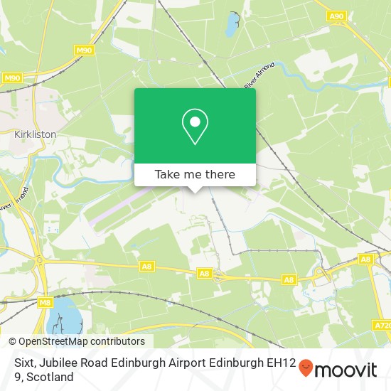 Sixt, Jubilee Road Edinburgh Airport Edinburgh EH12 9 map