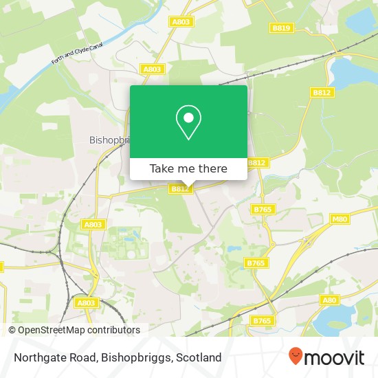 Northgate Road, Bishopbriggs map
