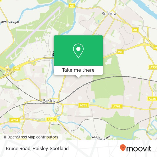 Bruce Road, Paisley map
