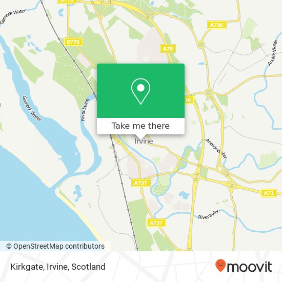 Kirkgate, Irvine map