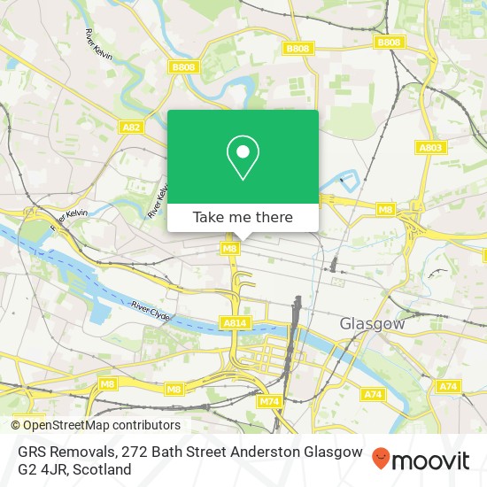 GRS Removals, 272 Bath Street Anderston Glasgow G2 4JR map