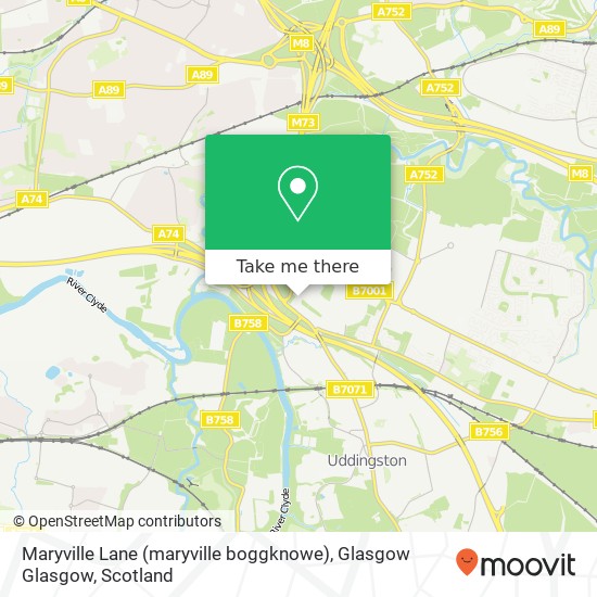 Maryville Lane (maryville boggknowe), Glasgow Glasgow map