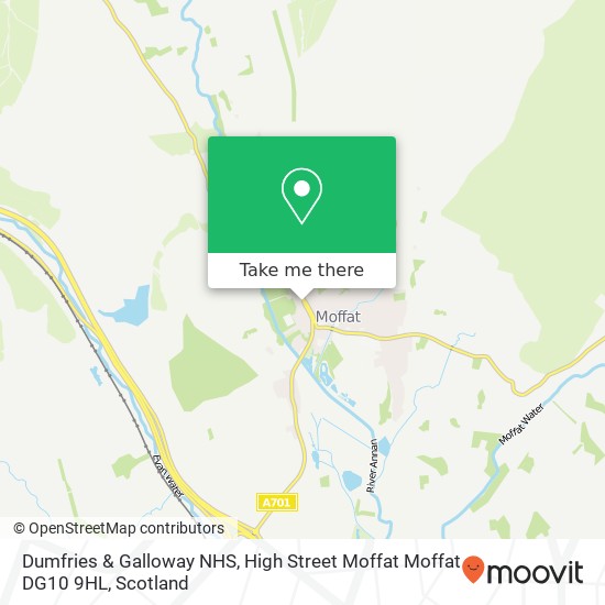 Dumfries & Galloway NHS, High Street Moffat Moffat DG10 9HL map