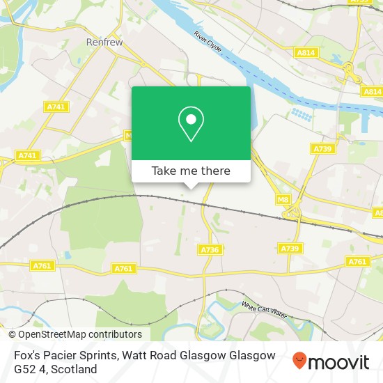 Fox's Pacier Sprints, Watt Road Glasgow Glasgow G52 4 map