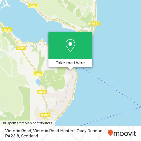 Victoria Road, Victoria Road Hunters Quay Dunoon PA23 8 map