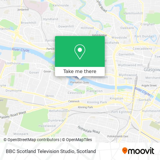 BBC Scotland Television Studio map