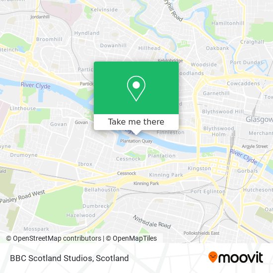 BBC Scotland Studios map