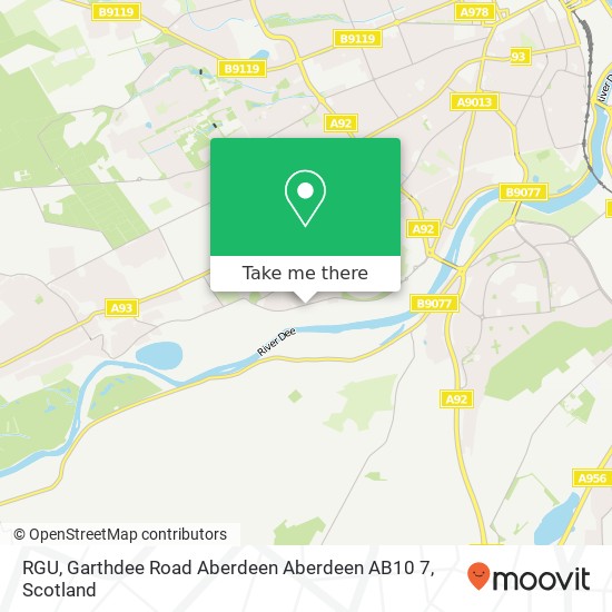 RGU, Garthdee Road Aberdeen Aberdeen AB10 7 map