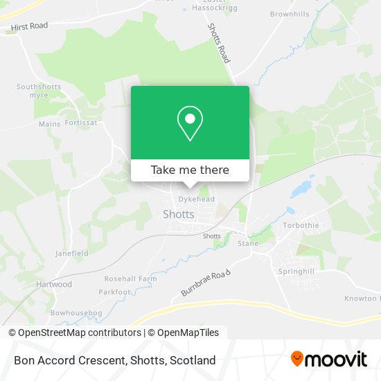 Bon Accord Crescent, Shotts map