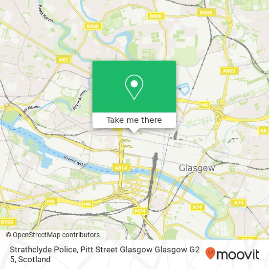 Strathclyde Police, Pitt Street Glasgow Glasgow G2 5 map