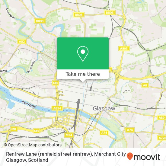 Renfrew Lane (renfield street renfrew), Merchant City Glasgow map