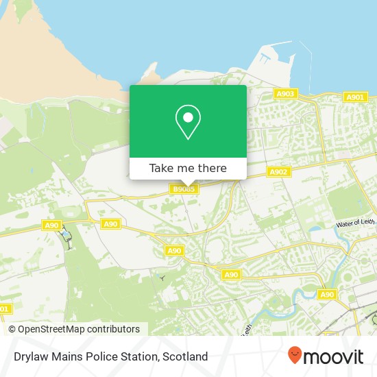 Drylaw Mains Police Station map