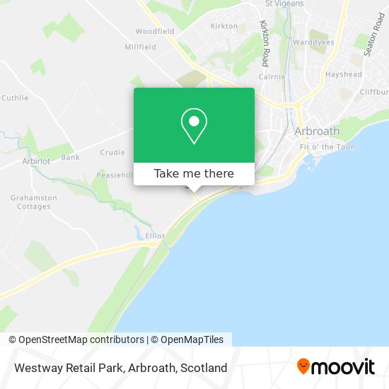 Westway Retail Park, Arbroath map