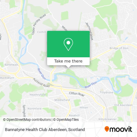 Bannatyne Health Club Aberdeen map