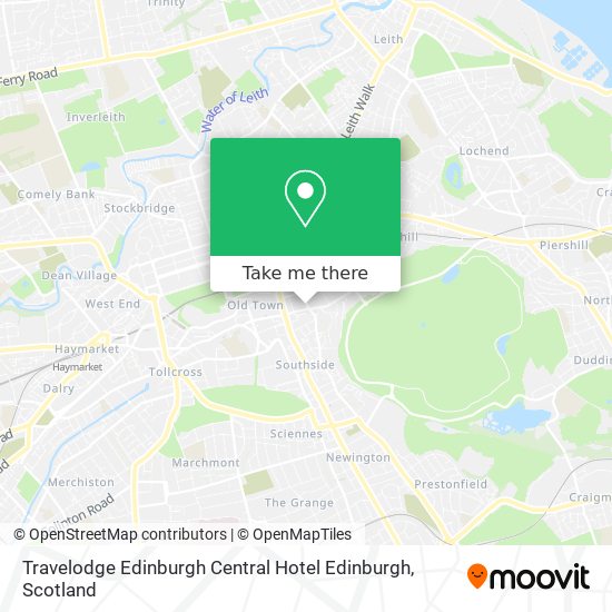 Travelodge Edinburgh Central Hotel Edinburgh map