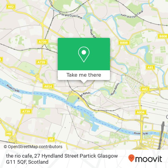 the rio cafe, 27 Hyndland Street Partick Glasgow G11 5QF map