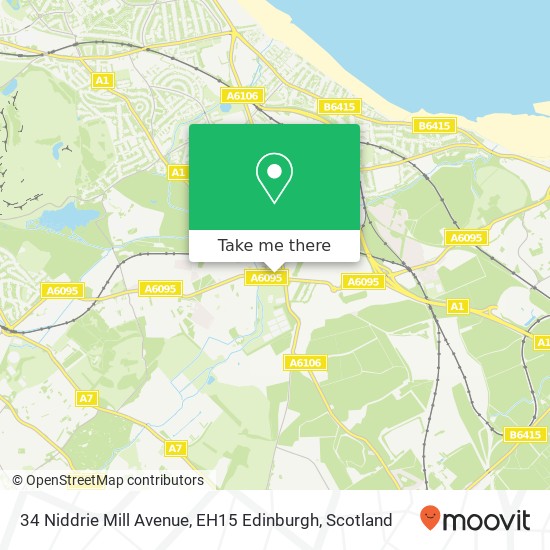 34 Niddrie Mill Avenue, EH15 Edinburgh map