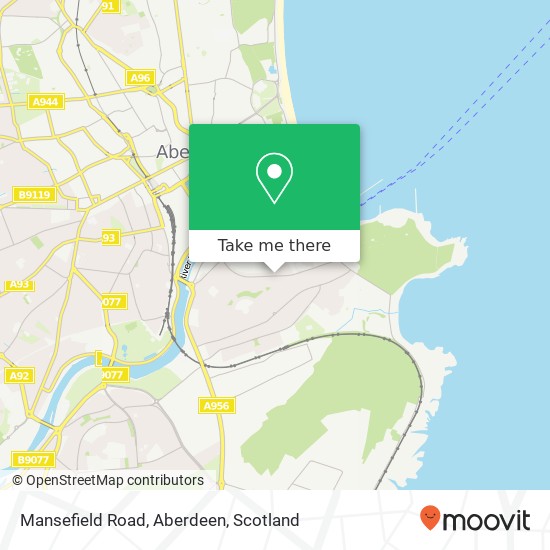 Mansefield Road, Aberdeen map