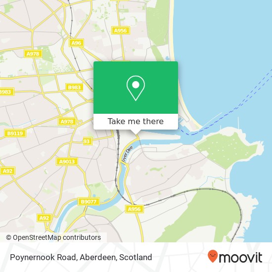Poynernook Road, Aberdeen map