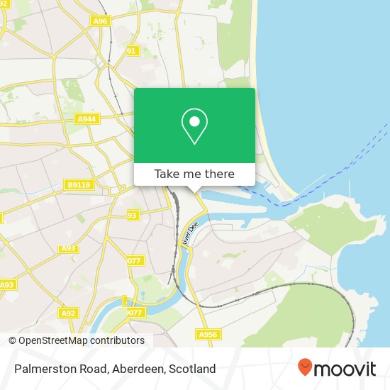 Palmerston Road, Aberdeen map