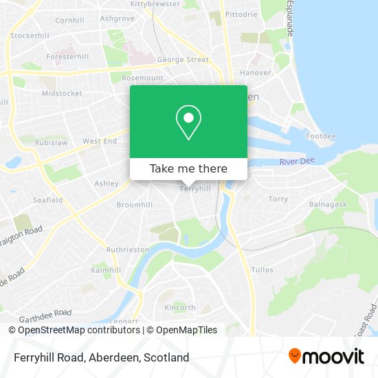Ferryhill Road, Aberdeen map