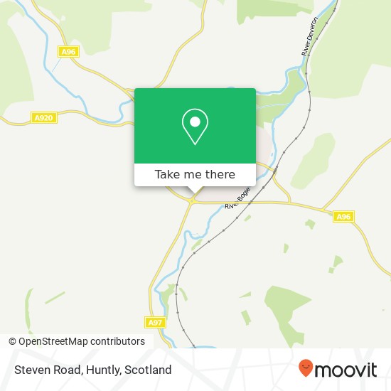 Steven Road, Huntly map