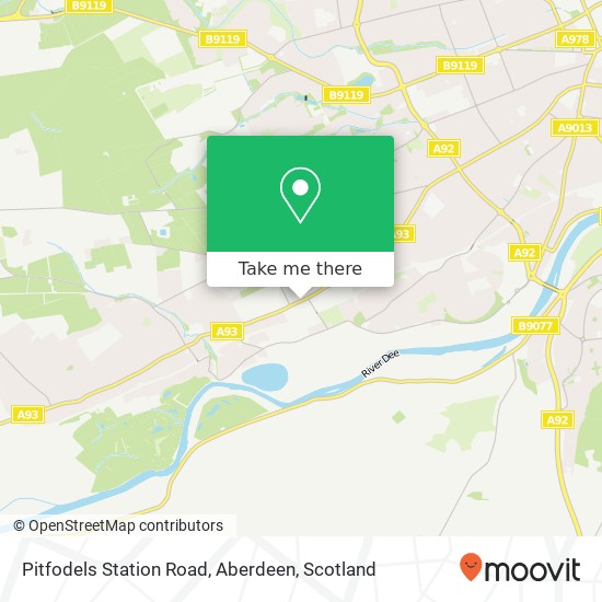 Pitfodels Station Road, Aberdeen map