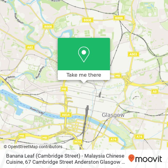 Banana Leaf (Cambridge Street) - Malaysia Chinese Cuisine, 67 Cambridge Street Anderston Glasgow G3 6QX map