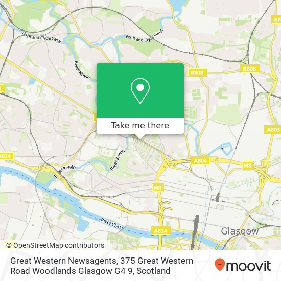 Great Western Newsagents, 375 Great Western Road Woodlands Glasgow G4 9 map