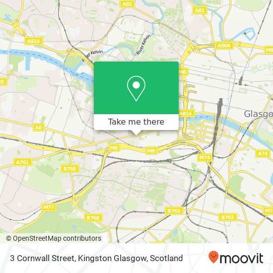 3 Cornwall Street, Kingston Glasgow map