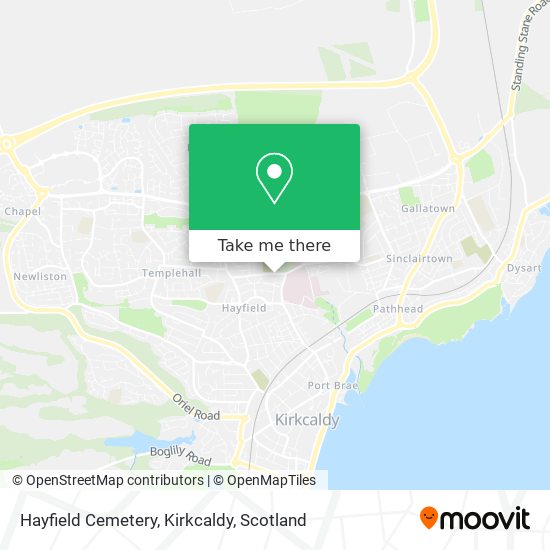 Hayfield Cemetery, Kirkcaldy map