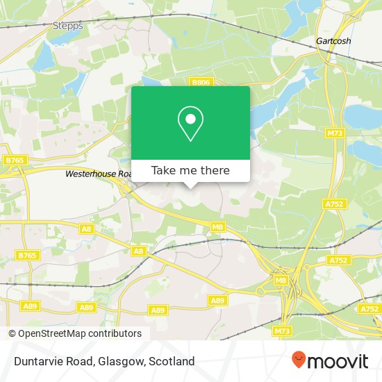 Duntarvie Road, Glasgow map