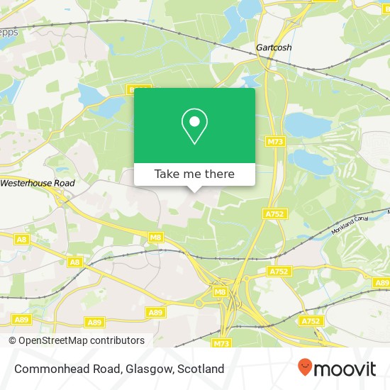 Commonhead Road, Glasgow map