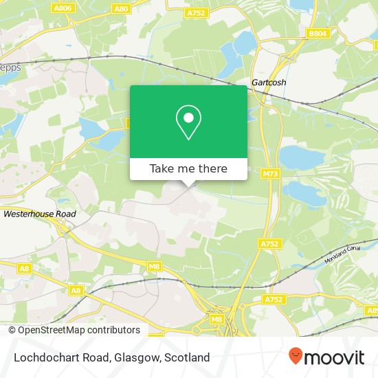 Lochdochart Road, Glasgow map
