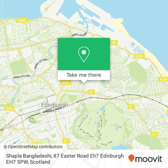 Shapla Bangladeshi, 87 Easter Road Eh7 Edinburgh EH7 5PW map